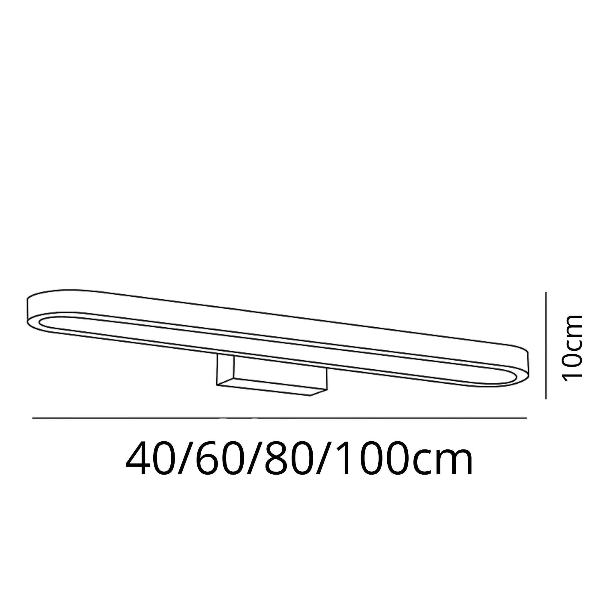 Luminaire miroir LED design épuré marron salle d'eau – Image 9