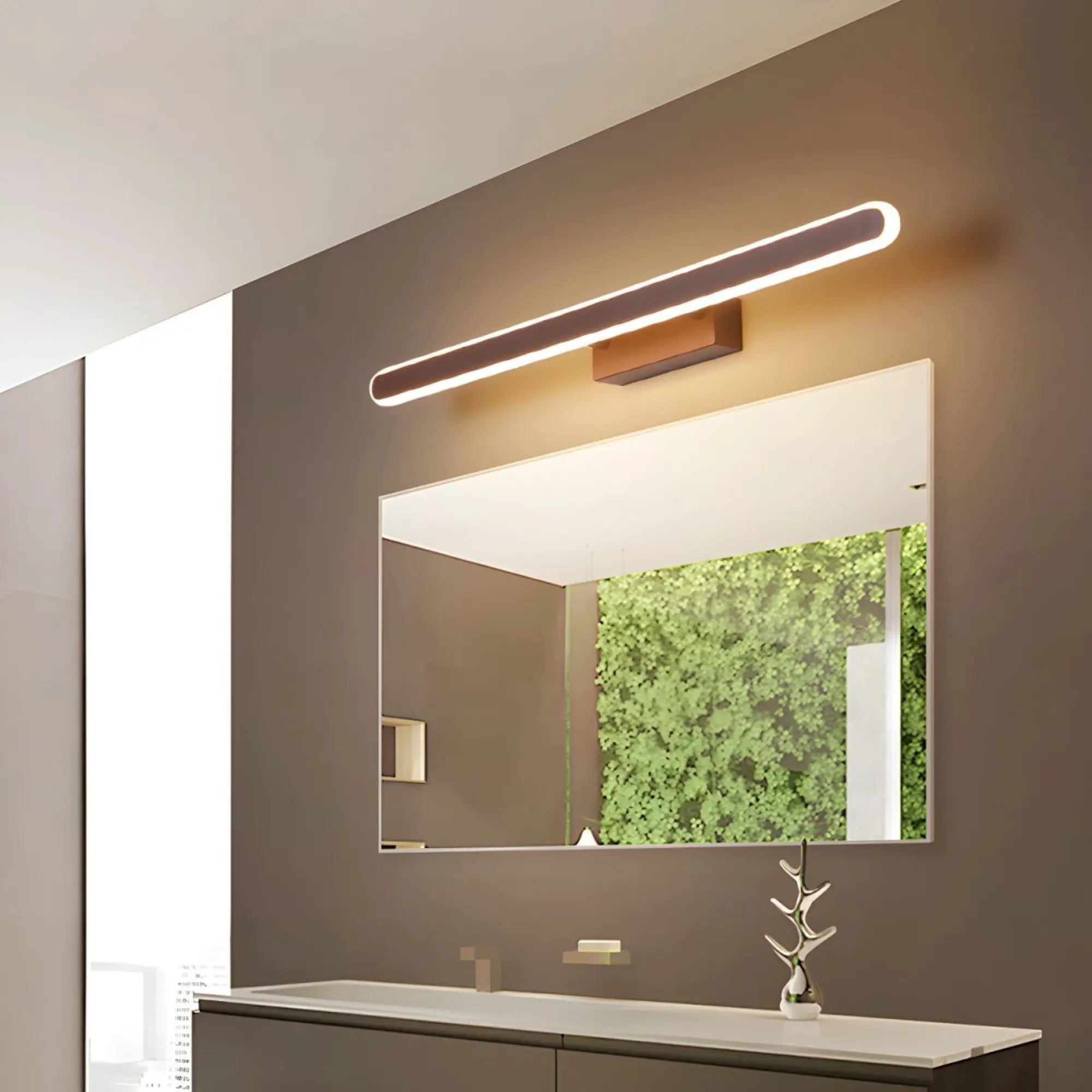 Barre Lumineuse LED Marron pour Miroir Salle de Bain Épurée – Image 4