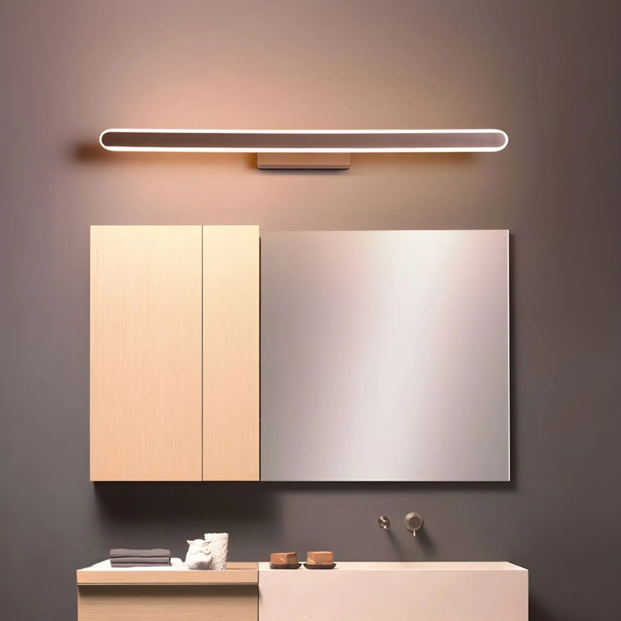 Barre Lumineuse LED Marron pour Miroir Salle de Bain Épurée – Image 7