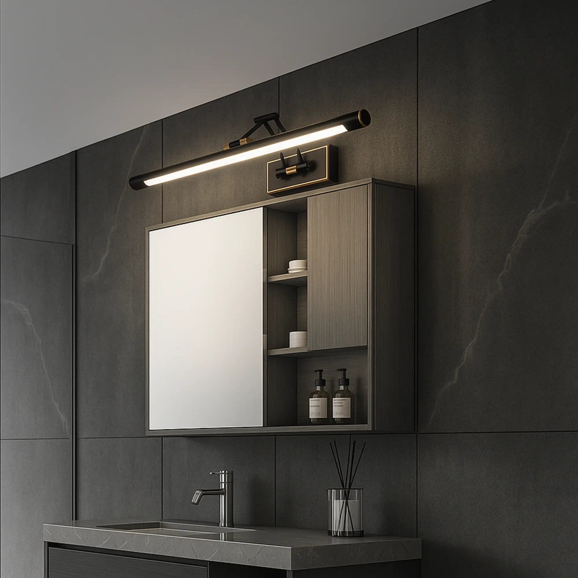 Éclairage Miroir Salle de Bain LED Noir, Luminaire Design Moderne – Image 5