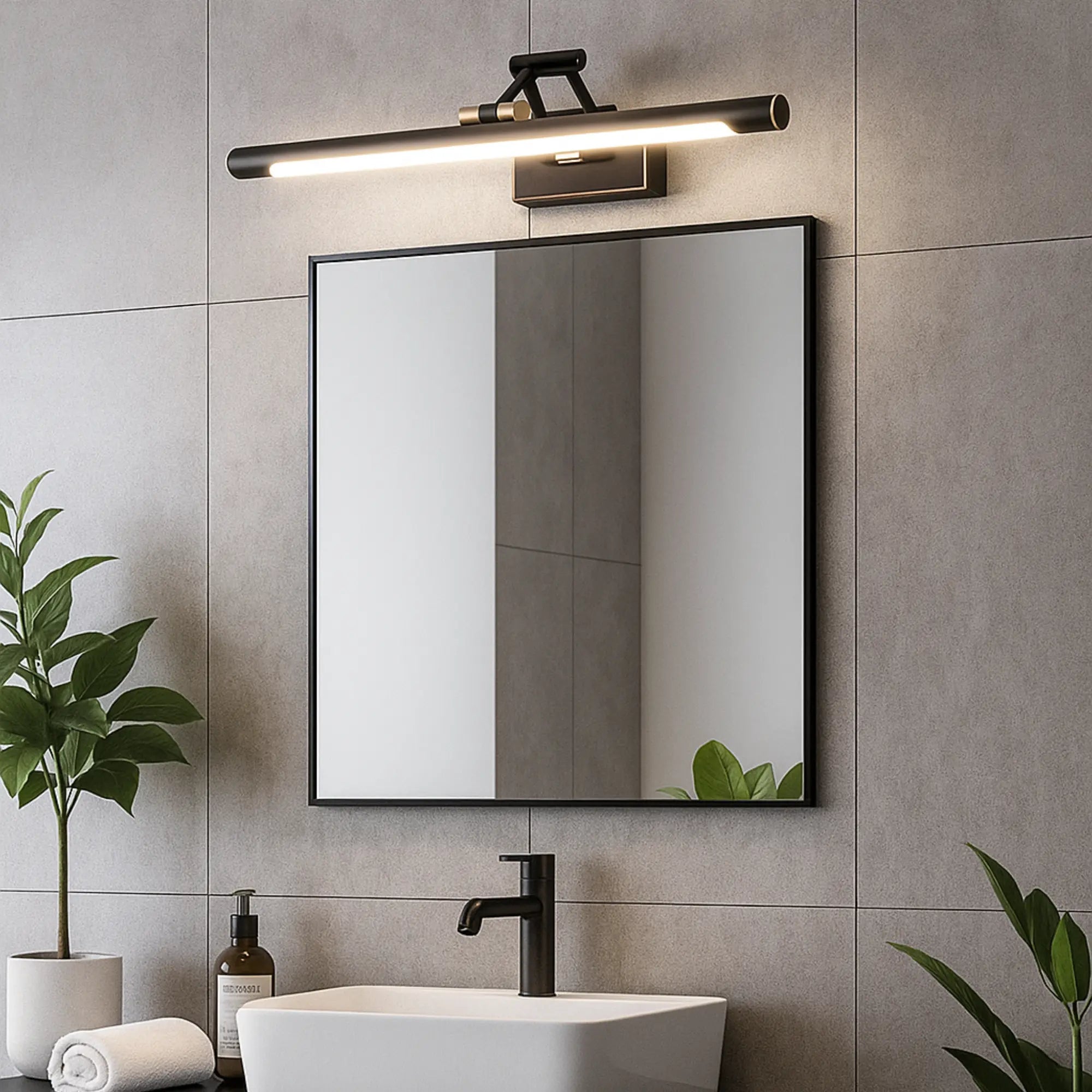 Éclairage Miroir Salle de Bain LED Noir, Luminaire Design Moderne – Image 7