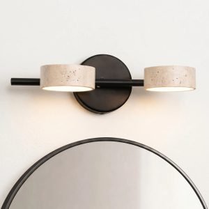Éclairage salle de bain LED Travertin style Wabi-Sabi