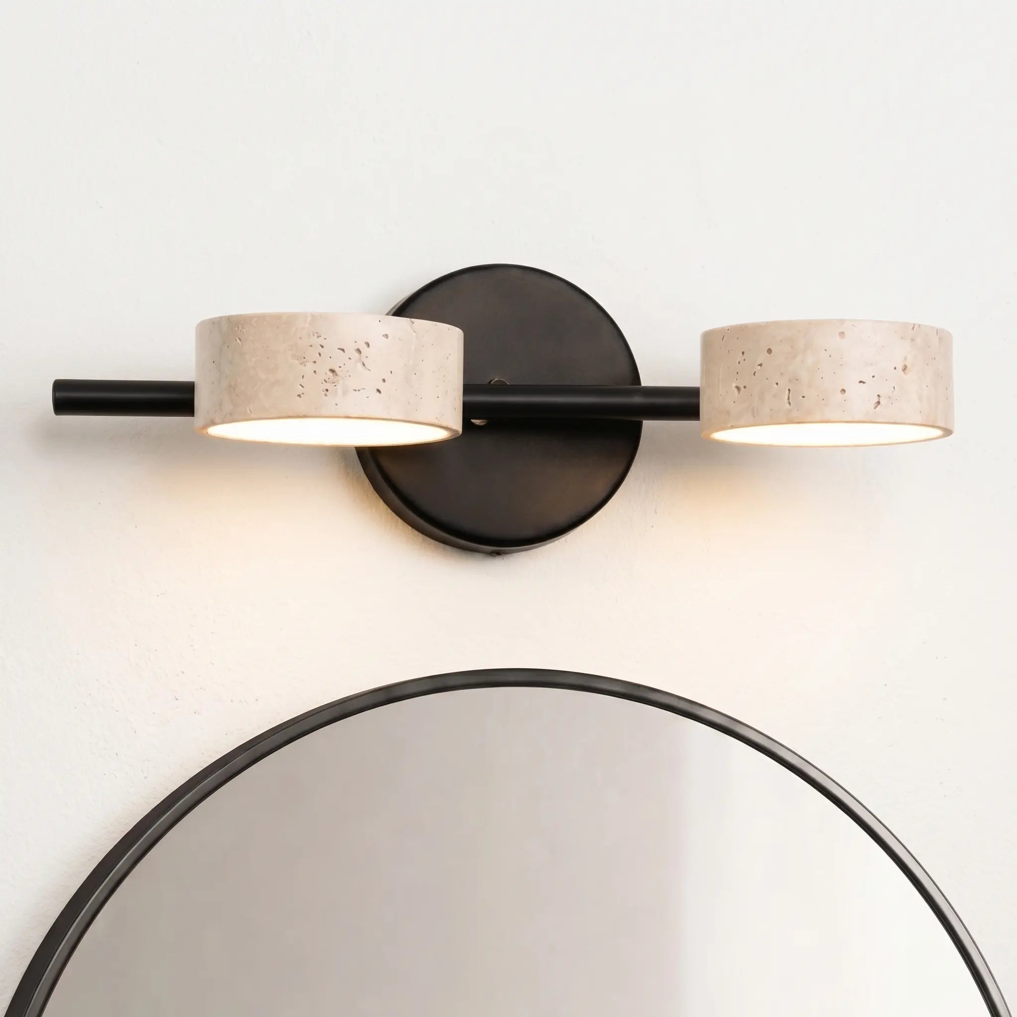 Éclairage salle de bain LED Travertin style Wabi-Sabi