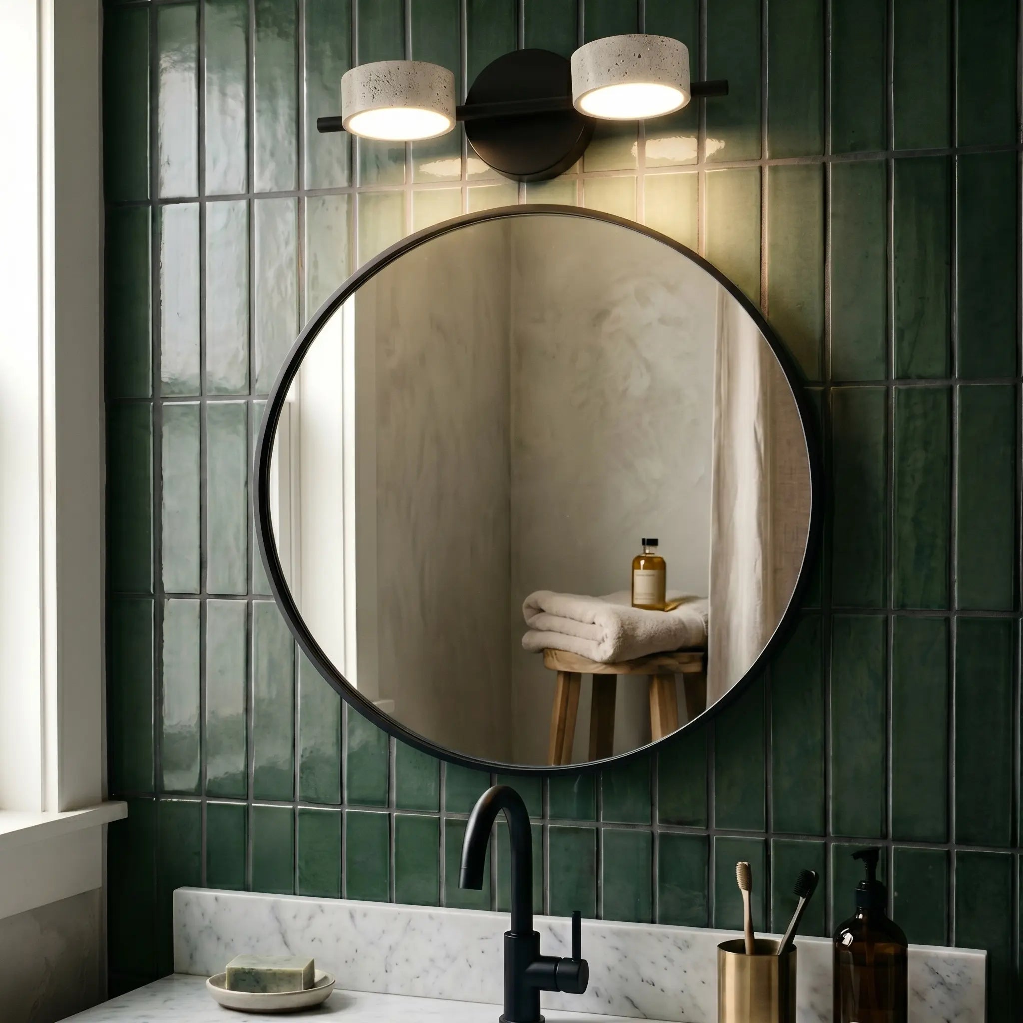 Luminaire Mural Wabi-Sabi Pierre Travertin Orientable LED – Image 4