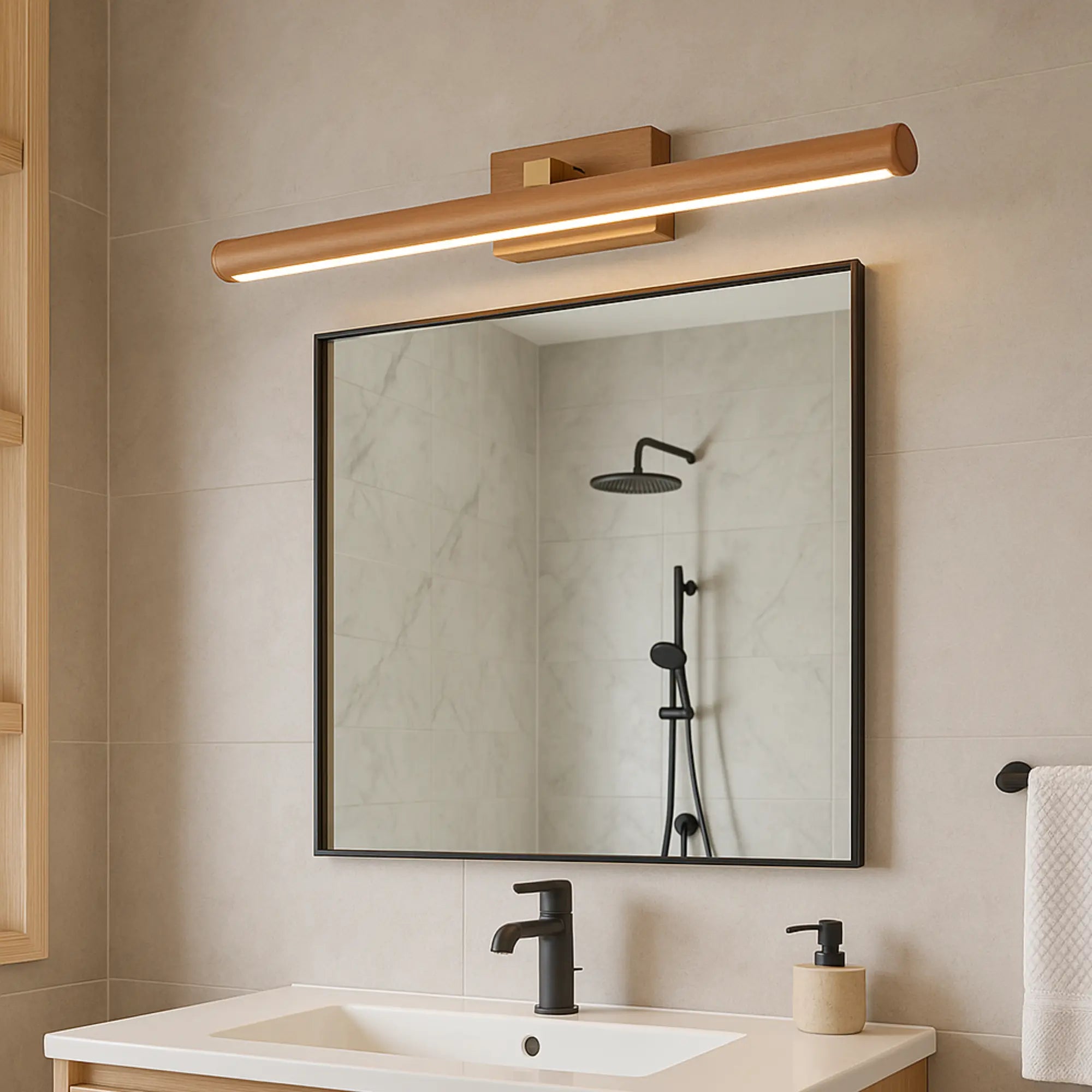 Luminaire mural LED bois pivotant – éclairage intérieur moderne – Image 9