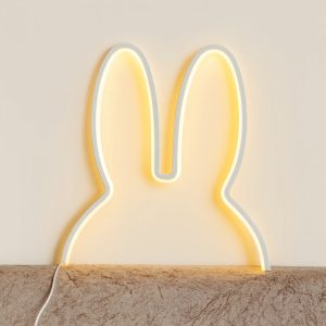 Veilleuse murale LED lapin pour chambre d'enfant lumière douce