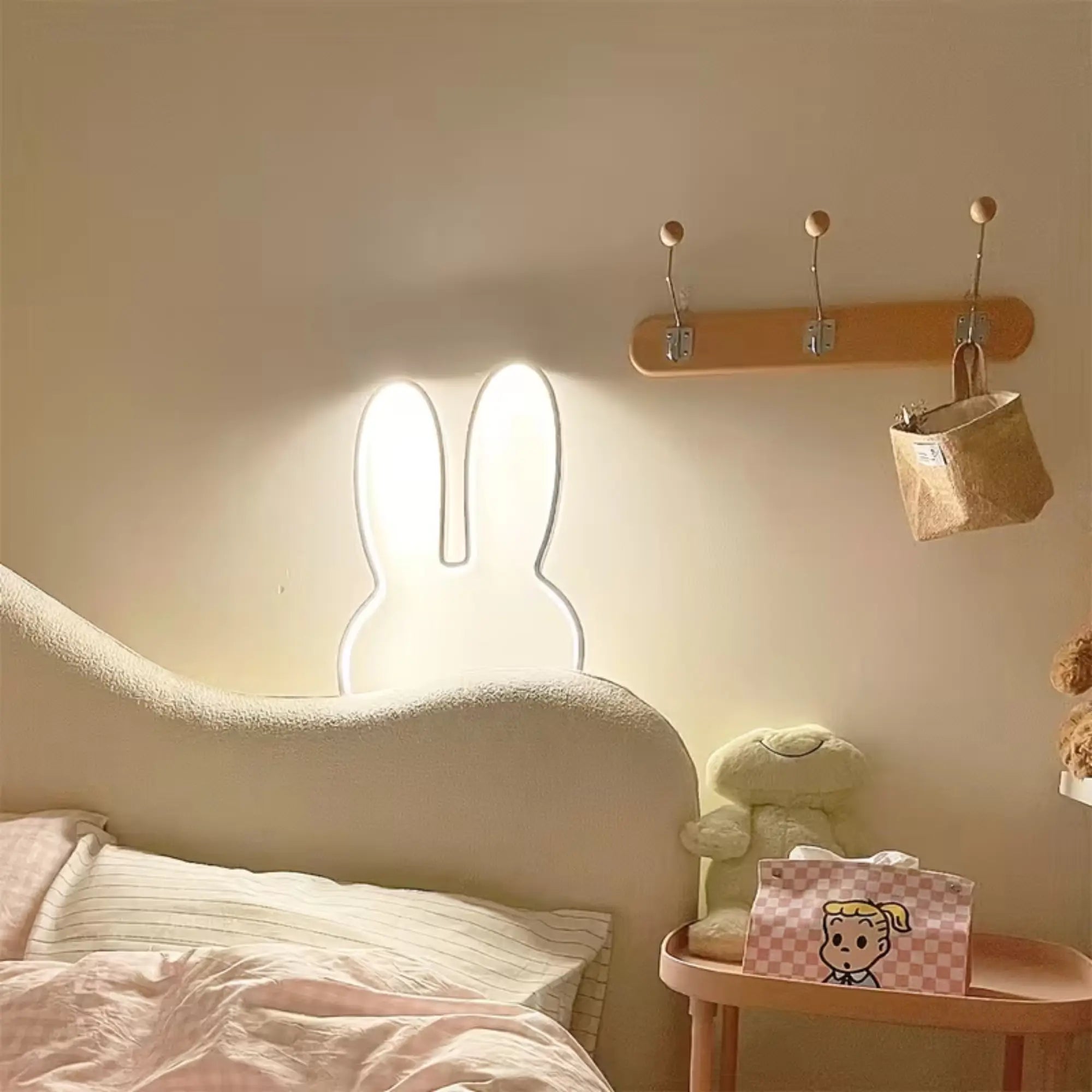Veilleuse murale LED lapin pour chambre d'enfant lumière douce – Image 3
