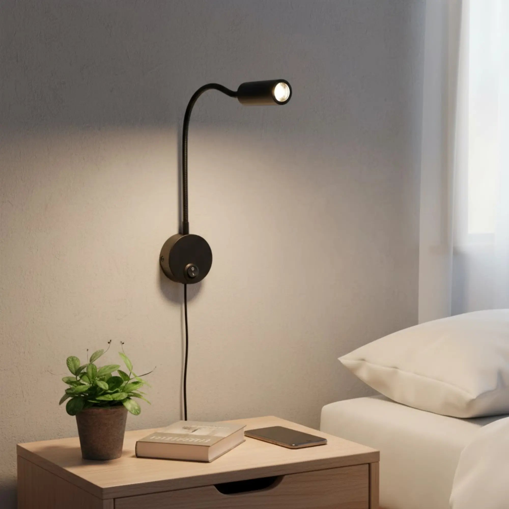 Lumière de chevet LED flexible à brancher – lecture – Image 7
