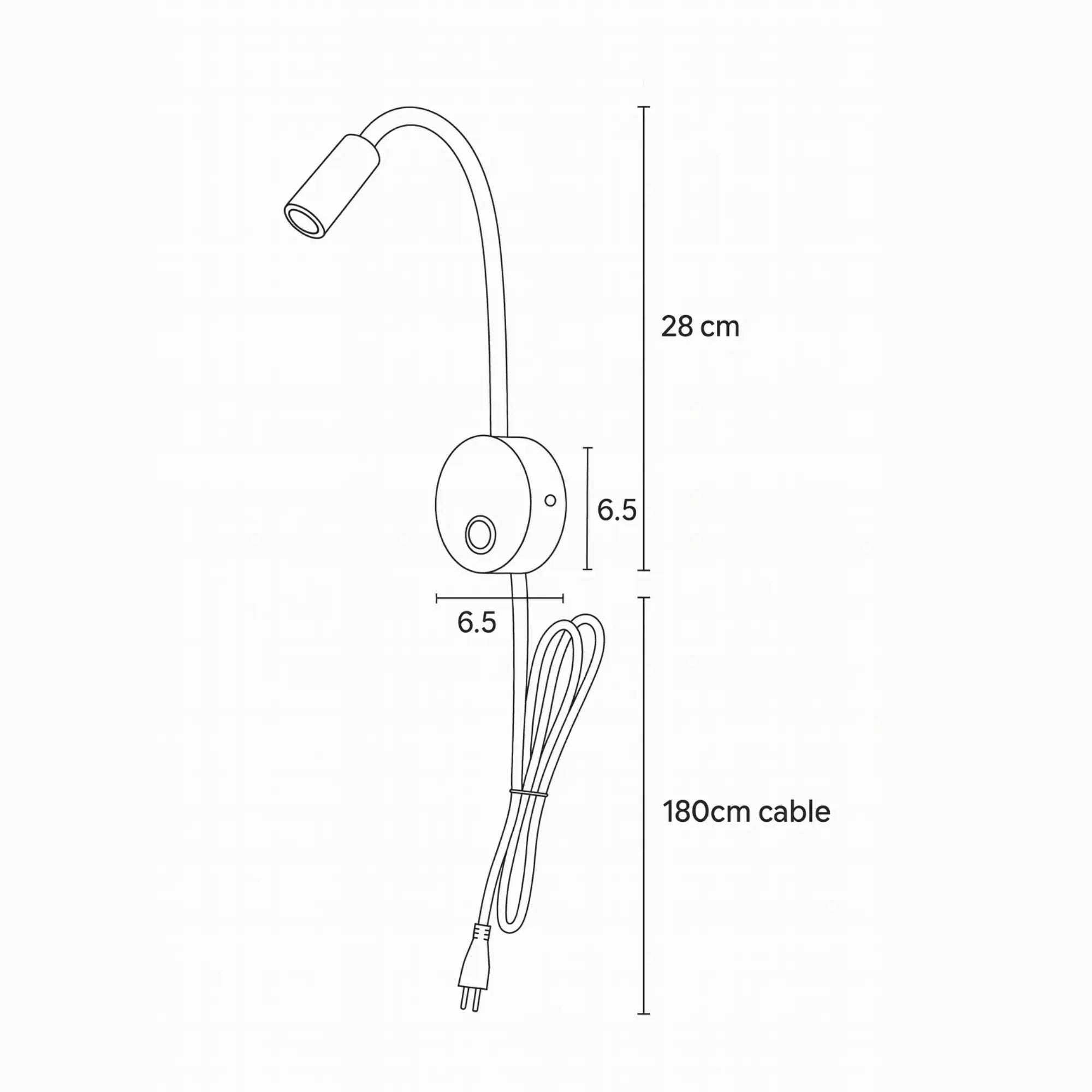 Lumière de chevet LED flexible à brancher – lecture – Image 10
