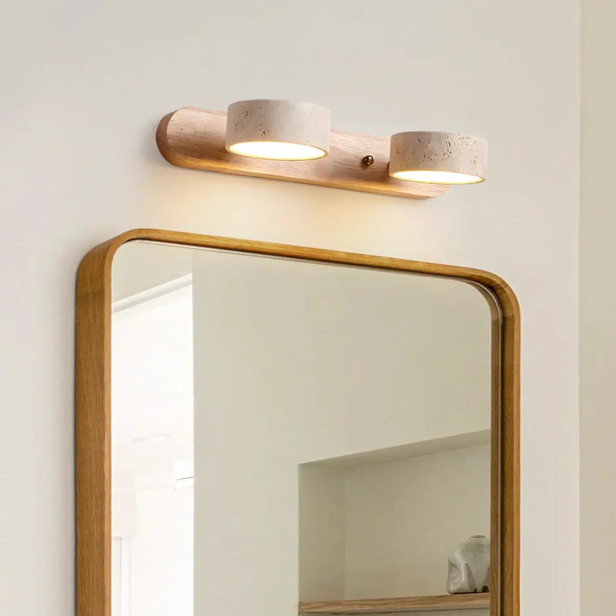 Luminaire miroir LED salle de bain bois – Image 14
