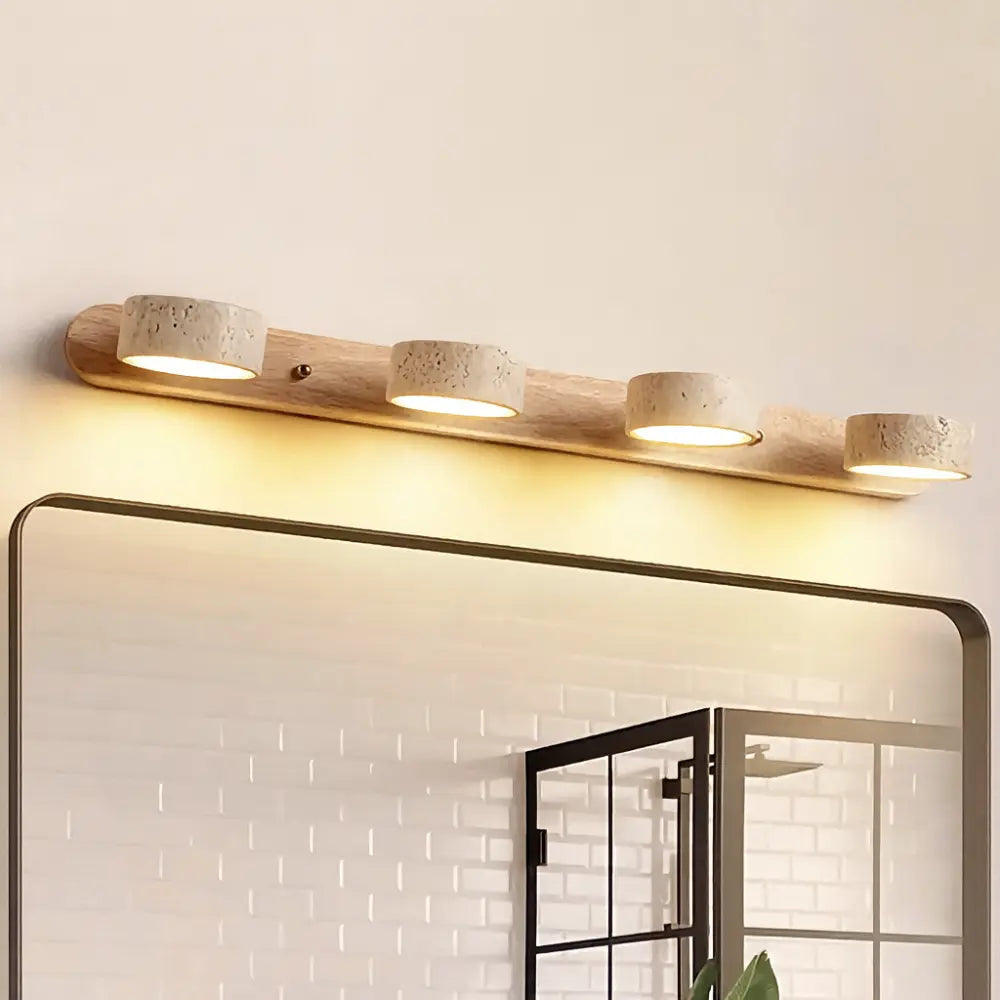 Luminaire miroir LED salle de bain bois – Image 5