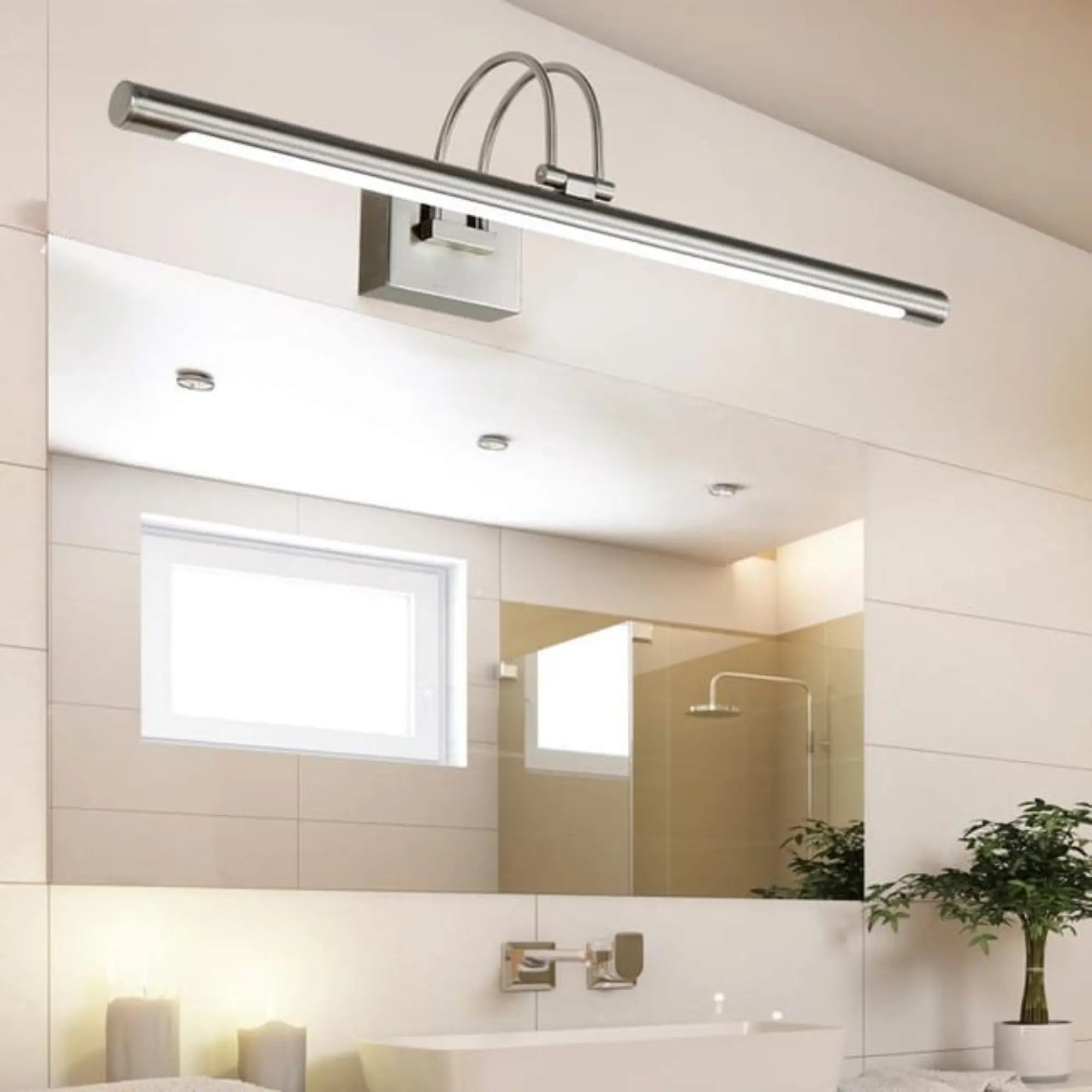 Luminaire miroir salle de bain LED design épuré – Image 4