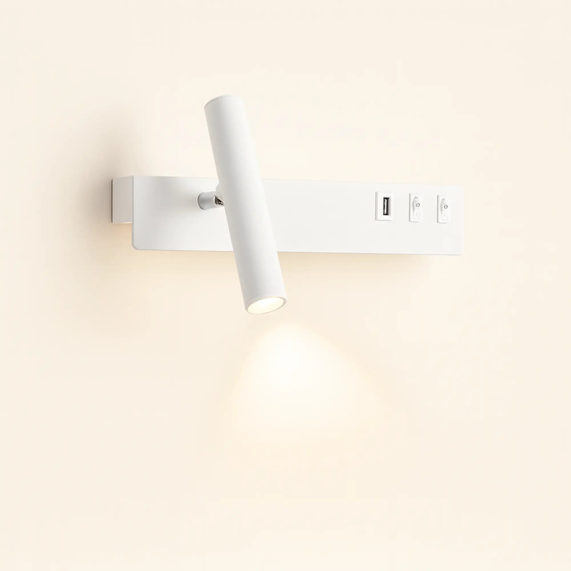 Applique murale LED chambre avec USB et liseuse orientable – Image 2