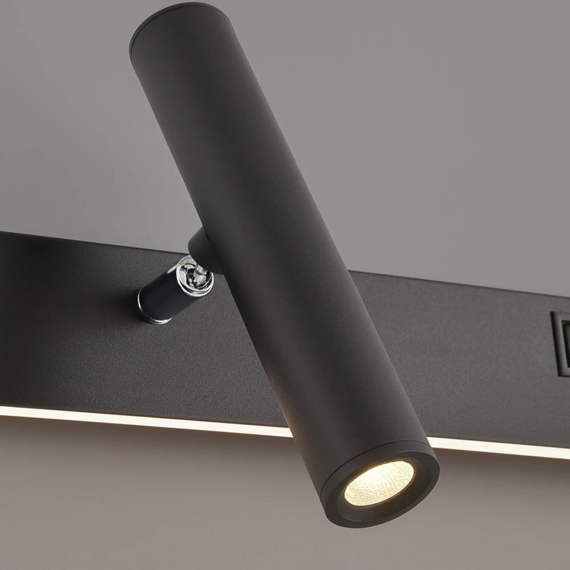 Applique murale LED chambre avec USB et liseuse orientable – Image 5