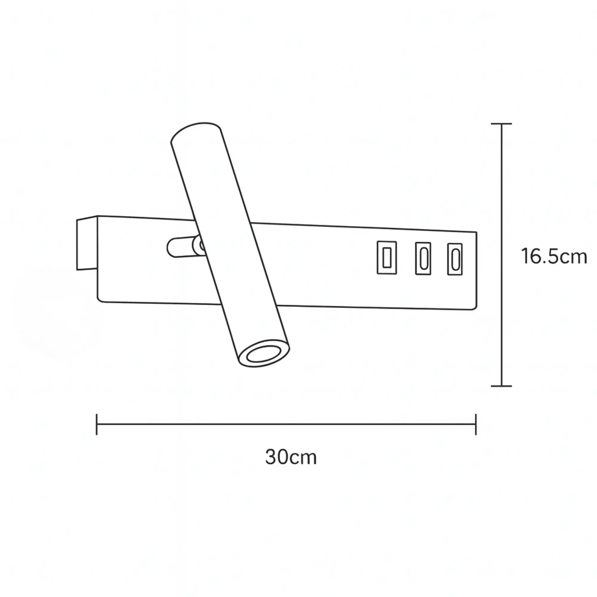 Applique murale LED chambre avec USB et liseuse orientable – Image 9