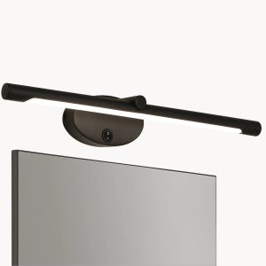 Applique LED Salle de Bain Miroir Tactile Noire Dorée