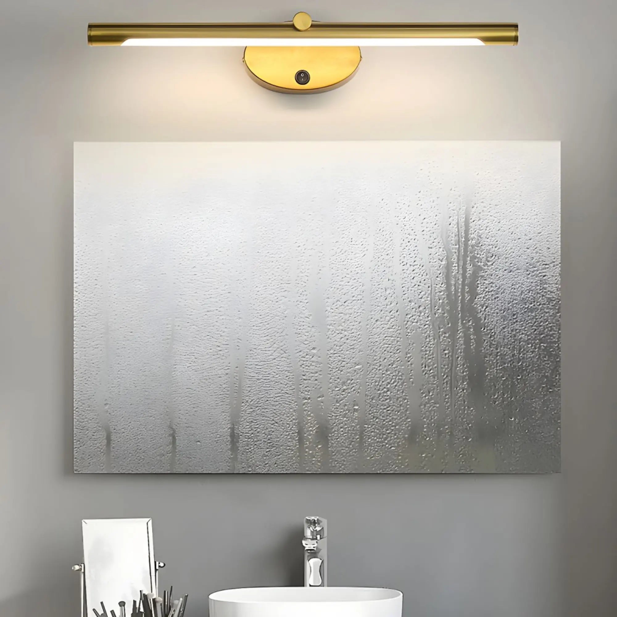 Applique LED Salle de Bain Miroir Tactile Noire Dorée – Image 4