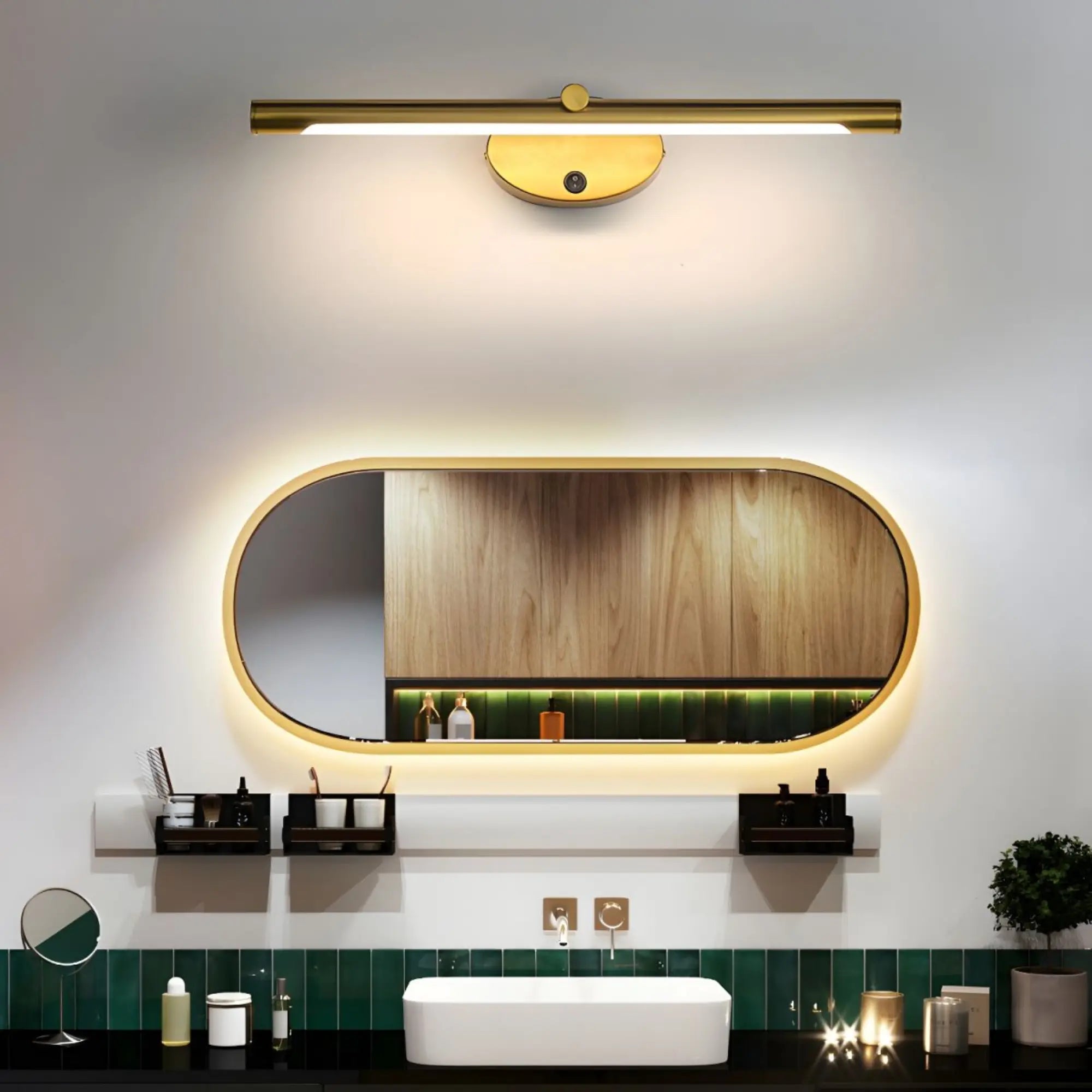 Lampe miroir LED design, interrupteur sensitif, ambiance réglable – Image 6