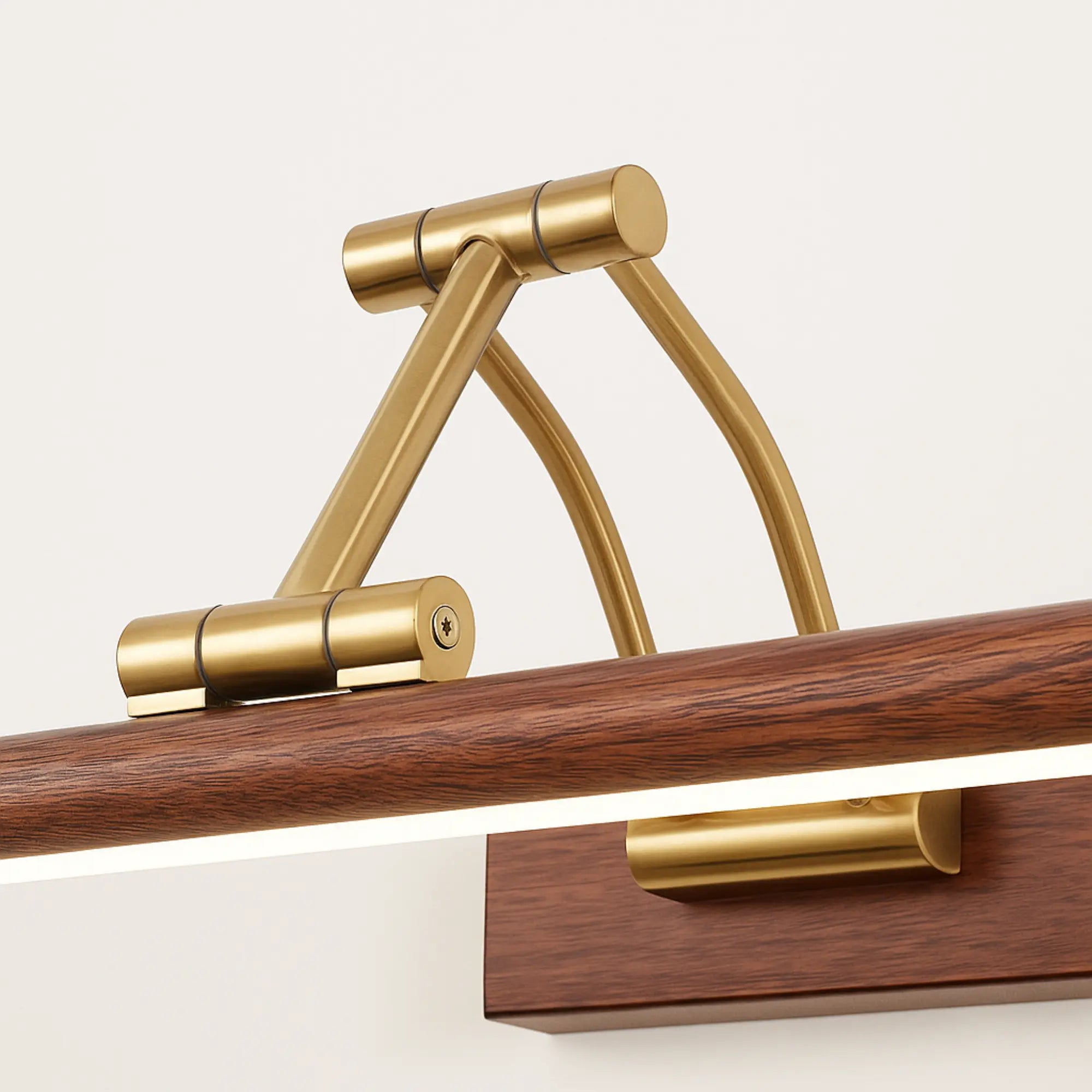 Éclairage miroir LED bois laiton pour salle de bain – Image 5