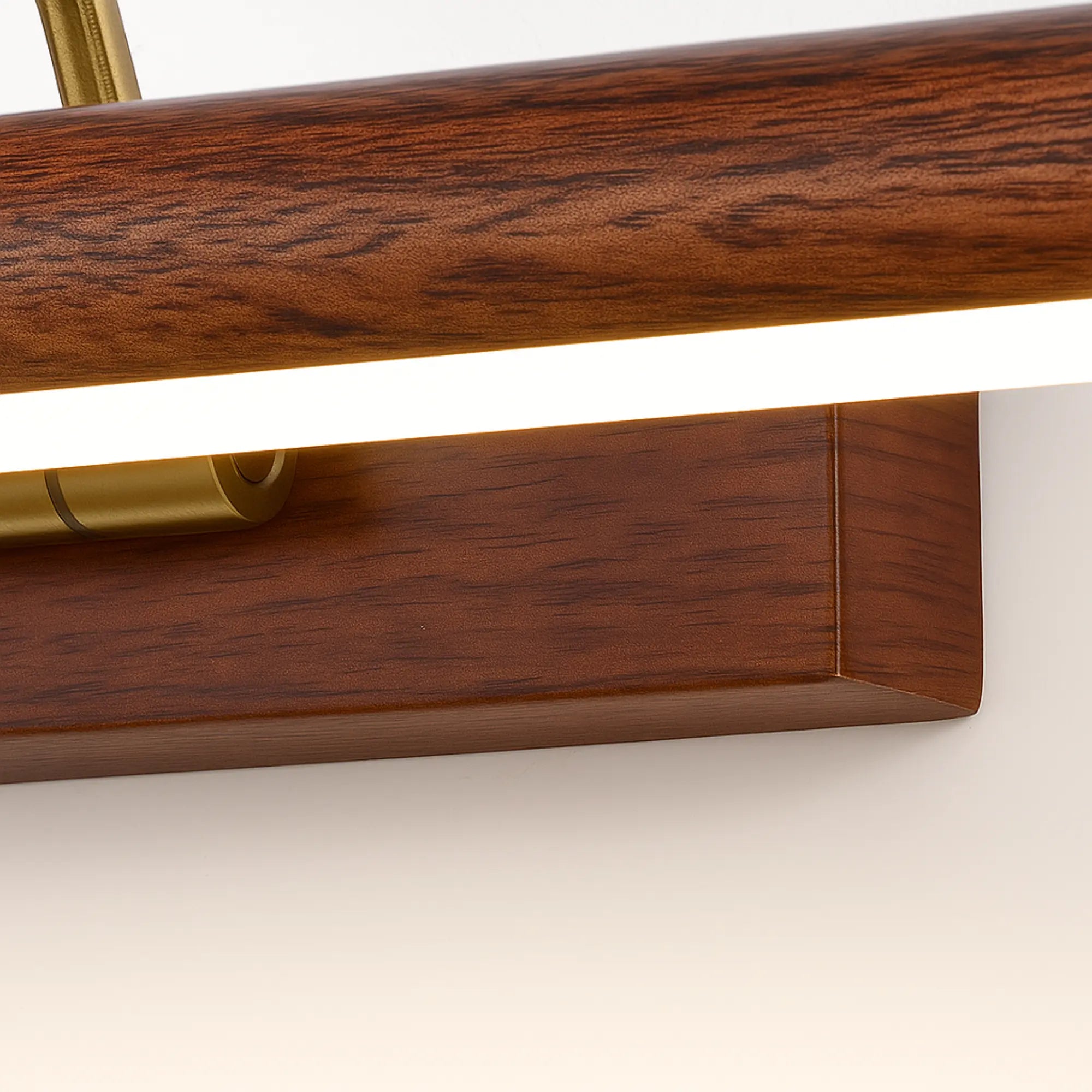 Éclairage miroir LED bois laiton pour salle de bain – Image 6