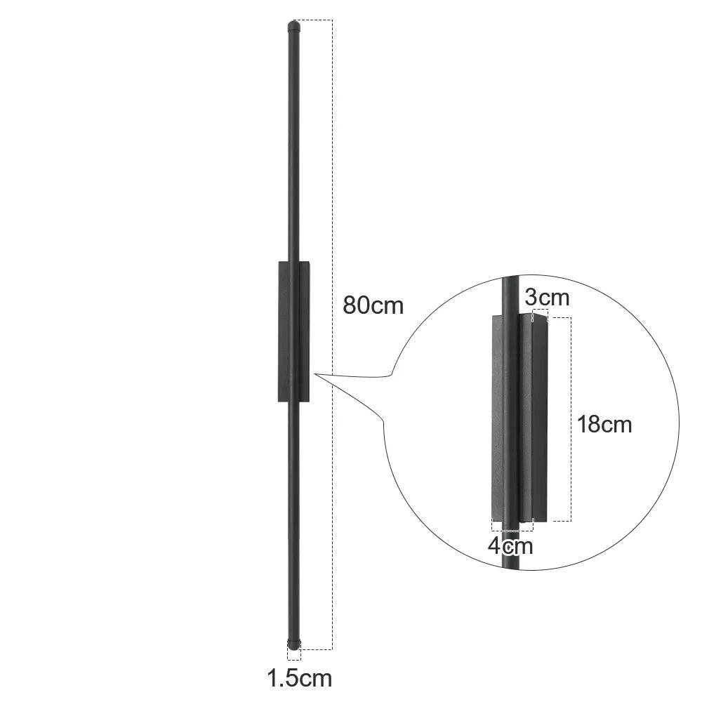 Luminaire Extérieur Design LED Façade Aluminium Noir – Image 10