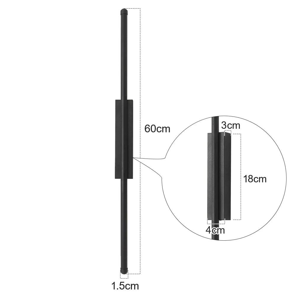 Luminaire Extérieur Design LED Façade Aluminium Noir – Image 9