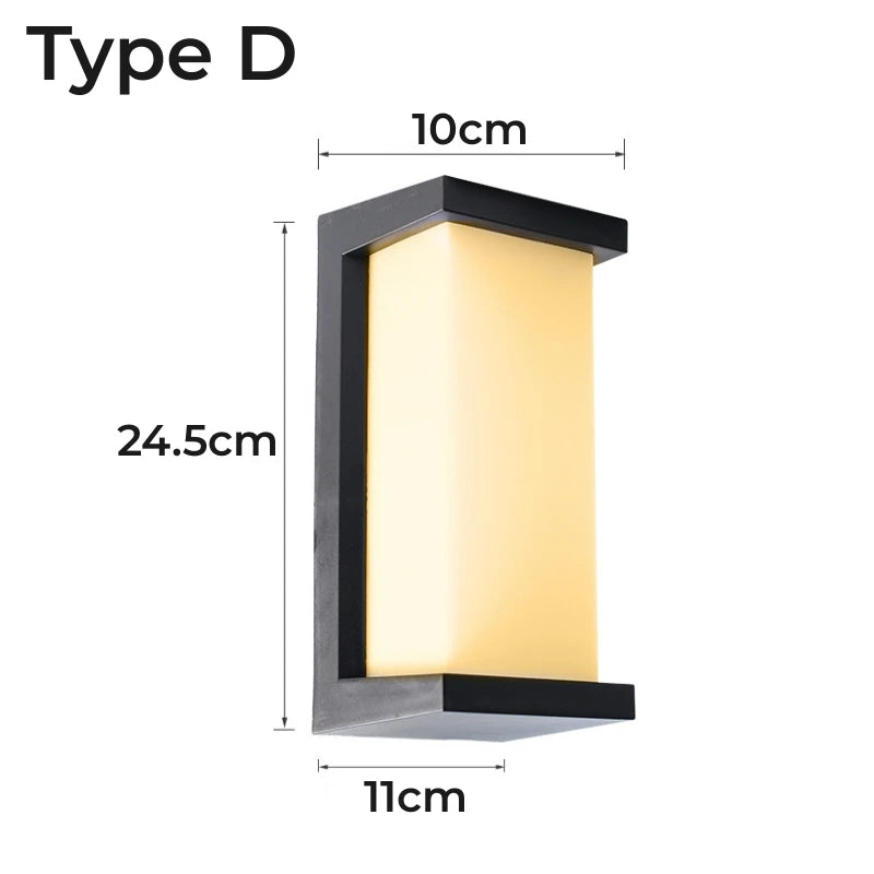 Éclairage Mural LED Extérieur Étanche IP65 Noir – Image 19