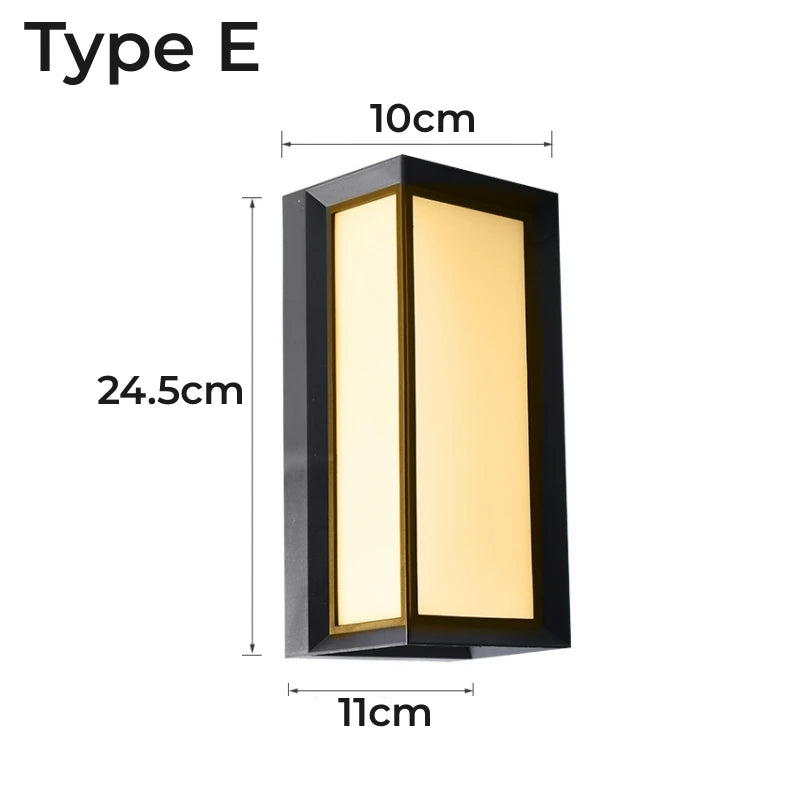 Éclairage Mural LED Extérieur Étanche IP65 Noir – Image 20